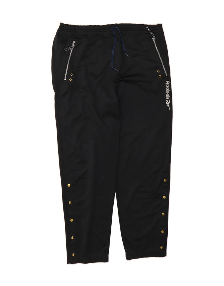 REEBOK Mens Tracksuit Trousers Large Black Polyester Vintage Reebok and Second-Hand Reebok from Messina Hembry 