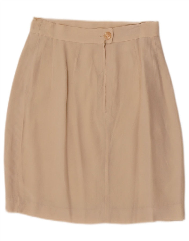 Max & Co. Damen Minirock UK 6 XS W24 Beige Seide
