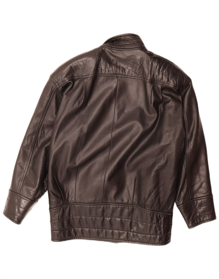 Danier Damen Übergroße Lederjacke UK 6 XS Schwarz