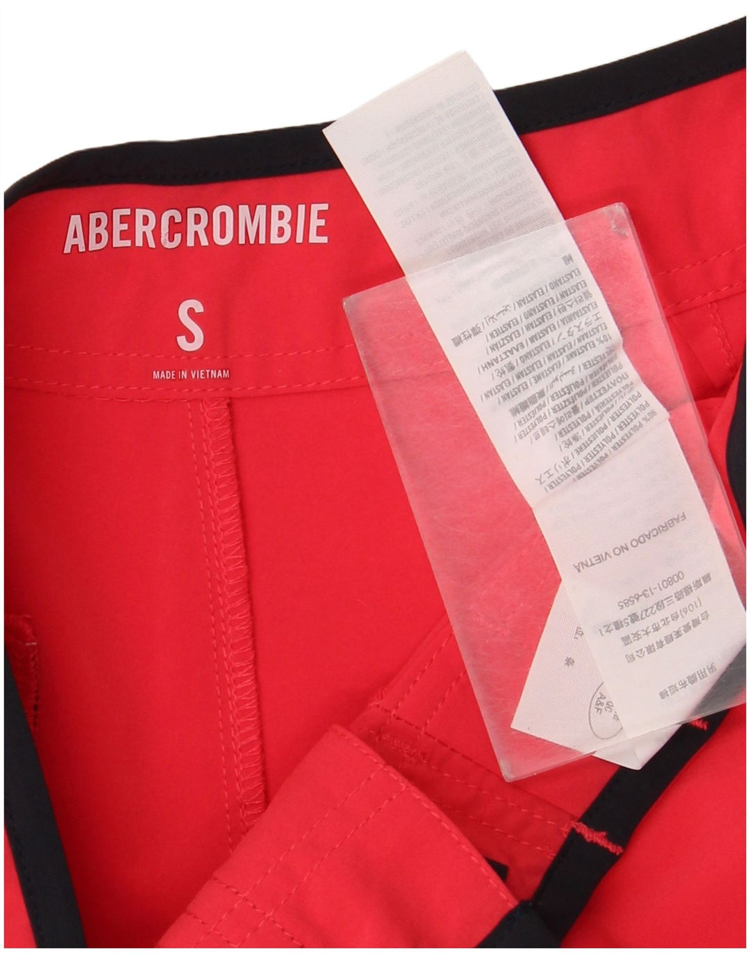 Abercrombie & Fitch Herren-Badeshorts, klein, rosa, Polyester