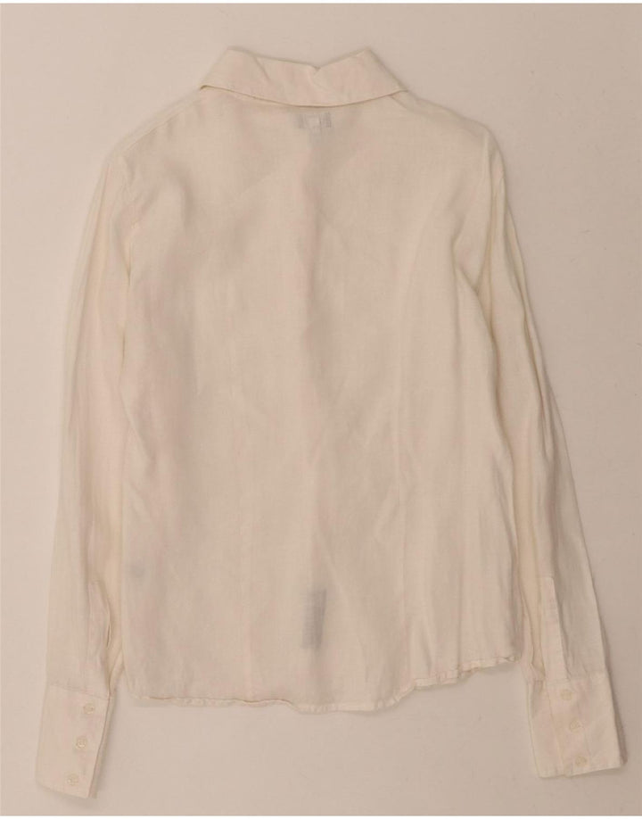 ARMANI JEANS Womens Shirt US 8 Medium White Vintage Armani Jeans and Second-Hand Armani Jeans from Messina Hembry 