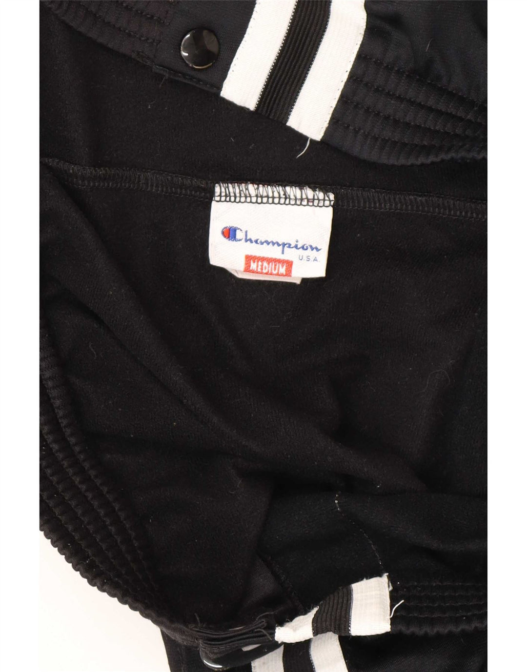 Champion Herren-Trainingshose, mittelschwarz, gestreift, Polyester