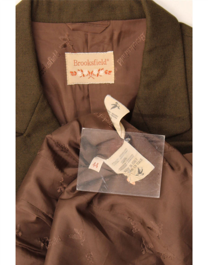 Brooksfield Damen-Zweireiher-Blazer IT 44 Medium Khaki Viscose