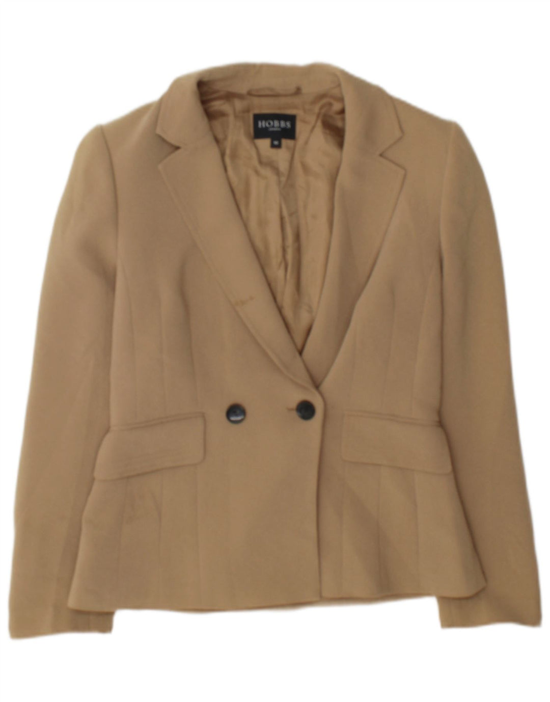 Hobbs Zweireihiger Damen-Blazer, Gr. 10, Größe S, Beige, Triacetat