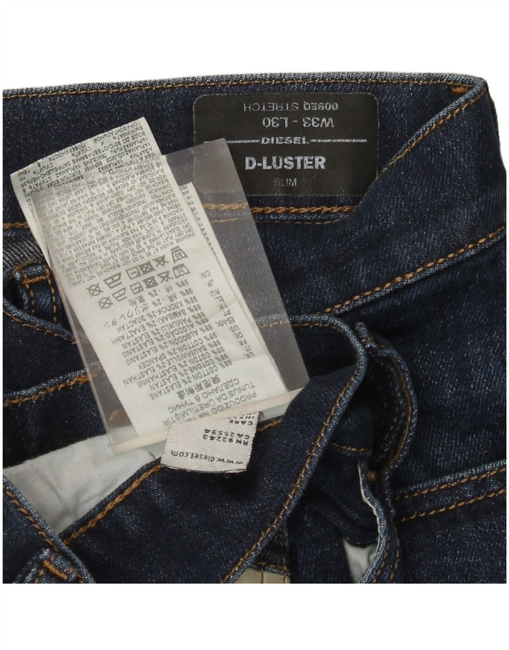 DIESEL Herren D-Luster Slim Jeans W33 L30 Blaue Baumwolle