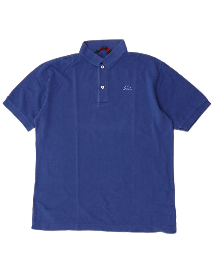 Kappa Herren-Poloshirt aus mittelblauer Baumwolle