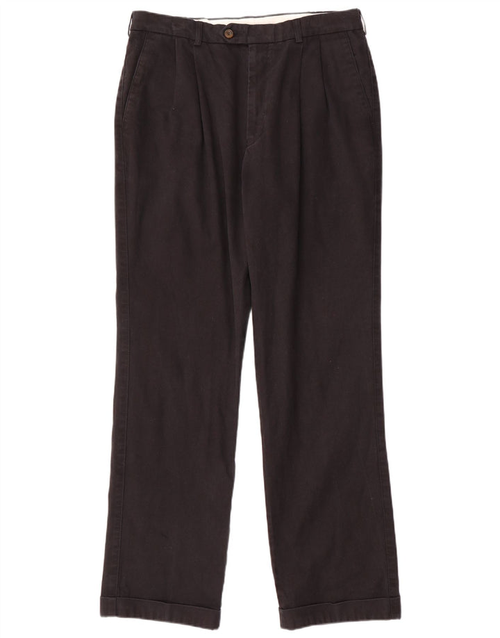 Marks & Spencer Herren-Anzughose mit Pegged-Anzug, W34, L31, schwarze Baumwolle