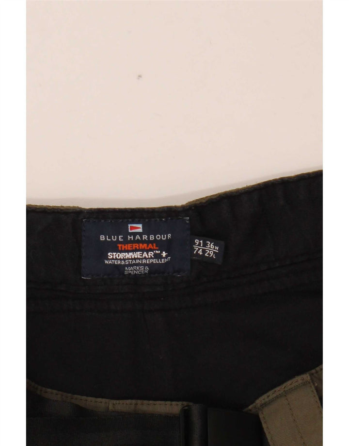 Marks & Spencer Herren Blue Harbour Straight Cargohose W36 L29 Khaki