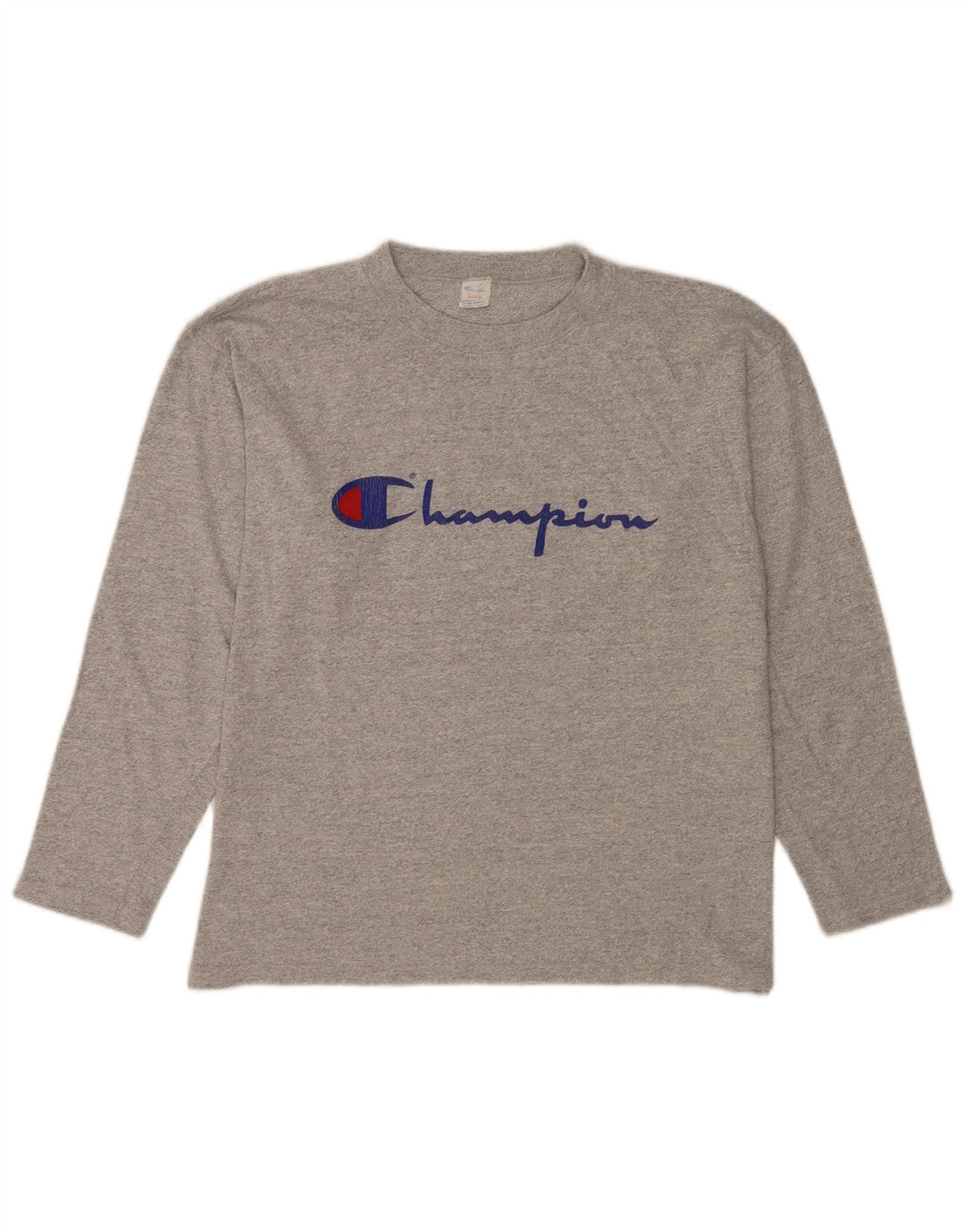 Champion Herren-Oberteil mit Grafik, langärmelig, groß, grau gefleckte Baumwolle