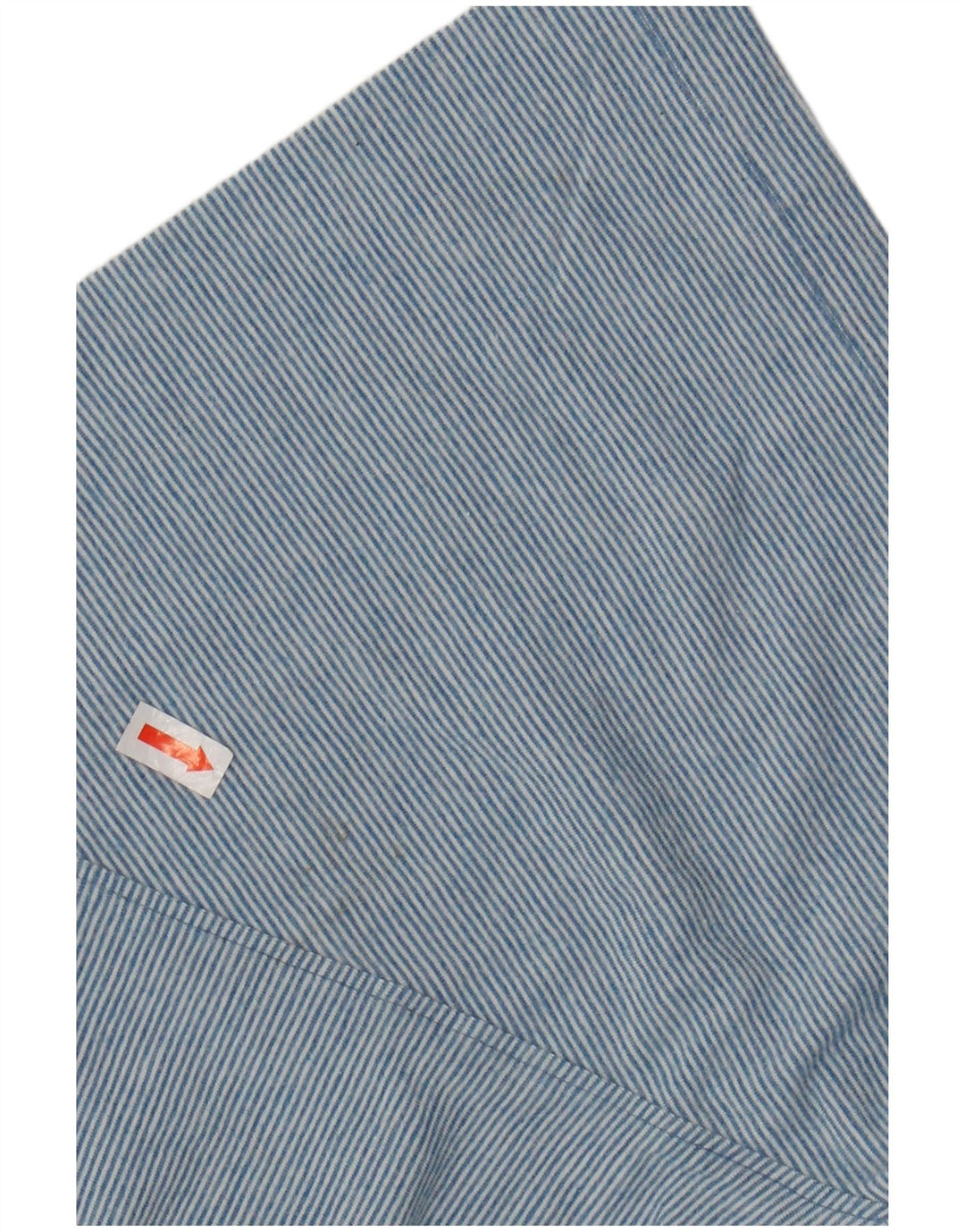 ORVIS Herren-Poloshirt XL, blaue Nadelstreifen-Baumwolle