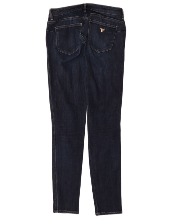 Guess Damen Curve X Skinny Jeans W28 L30 Marineblaue Baumwolle