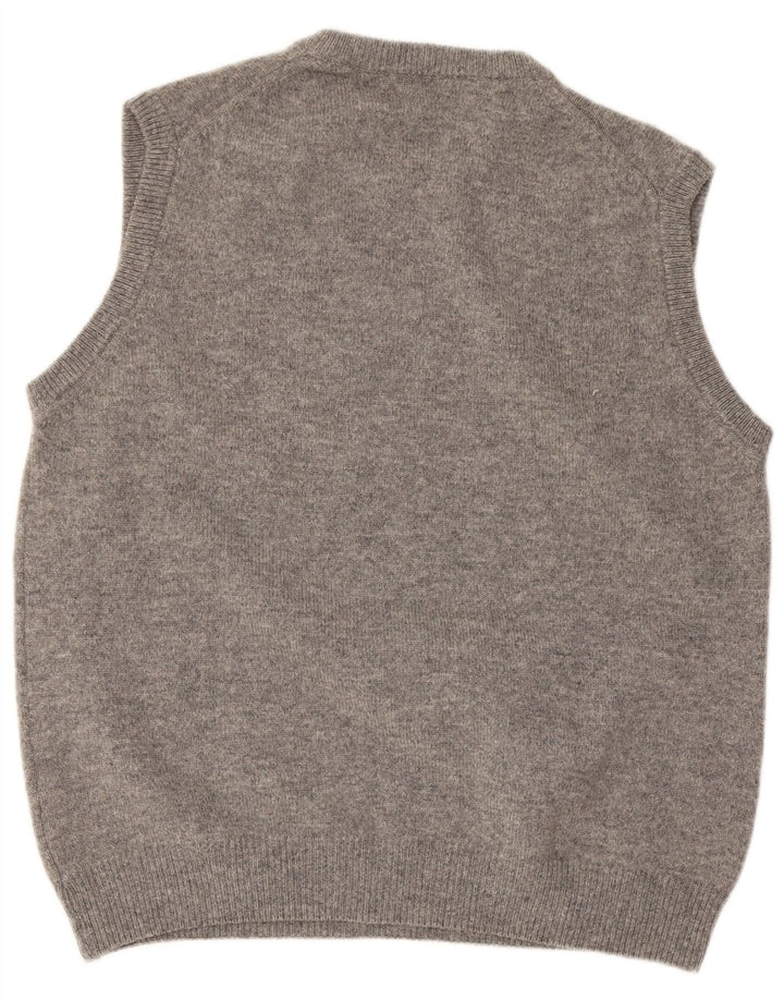Henry Cottons Herren-Tanktop aus grauer Schurwolle