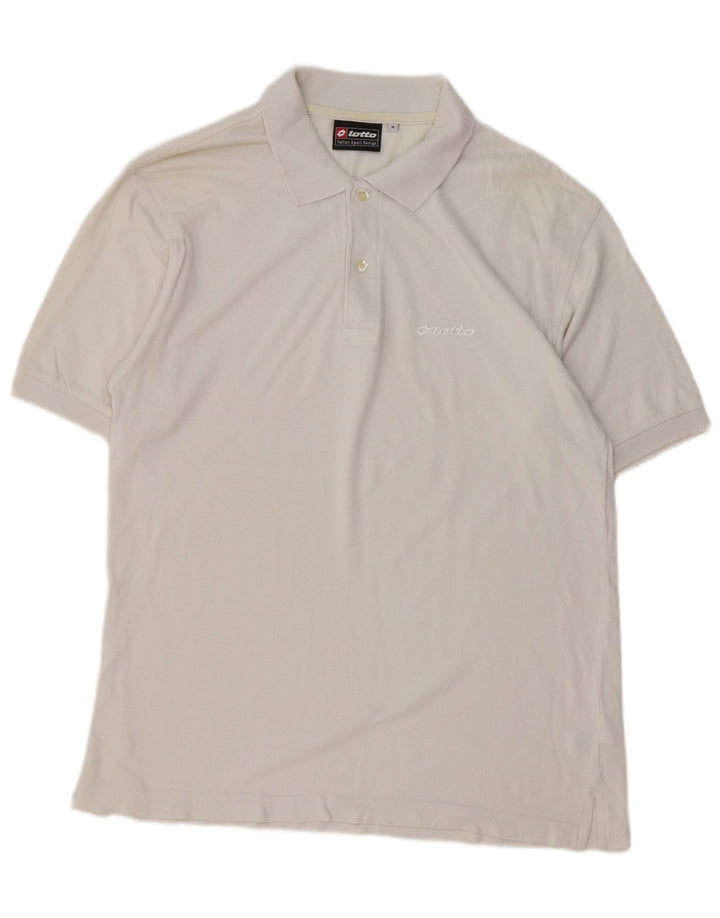 Lotto Herren-Poloshirt aus mittelweißer Baumwolle