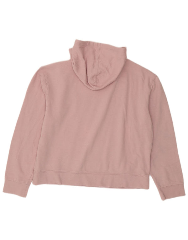Champion Womens Graphic Hoodie Jumper UK 18 XL Pink Cotton