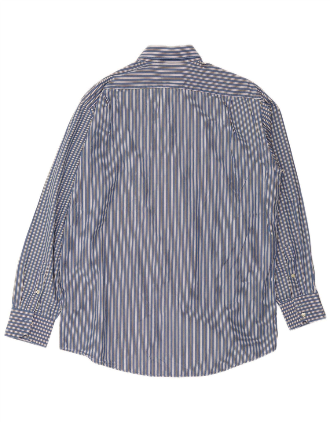 LACOSTE Herrenhemd Größe 42 Große blau gestreifte Baumwolle