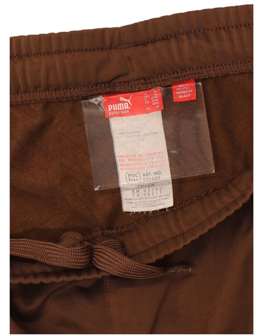 PUMA Damen-Trainingshose UK 12 Mittelbraunes Colourblock-Polyester