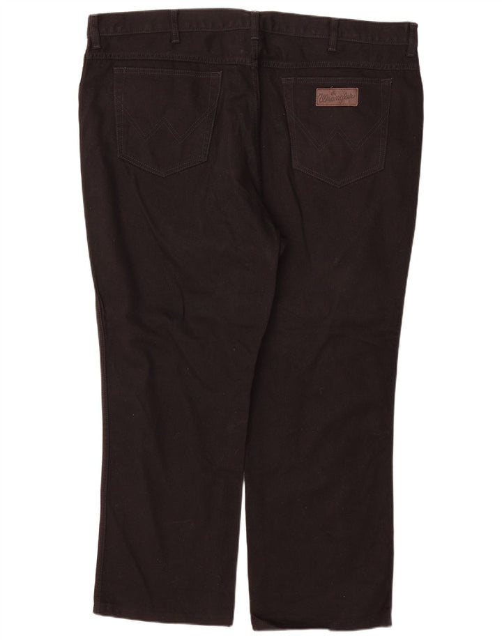 Wrangler Herren Texas Straight Jeans W46 L30 Schwarze Baumwolle