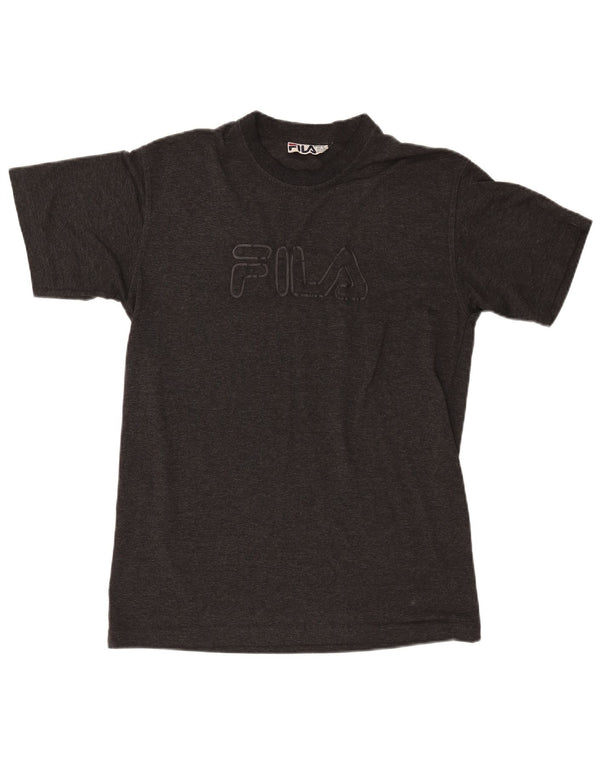 FILA Grafik-T-Shirt für Jungen, 13–14 Jahre, XL, schwarze Baumwolle