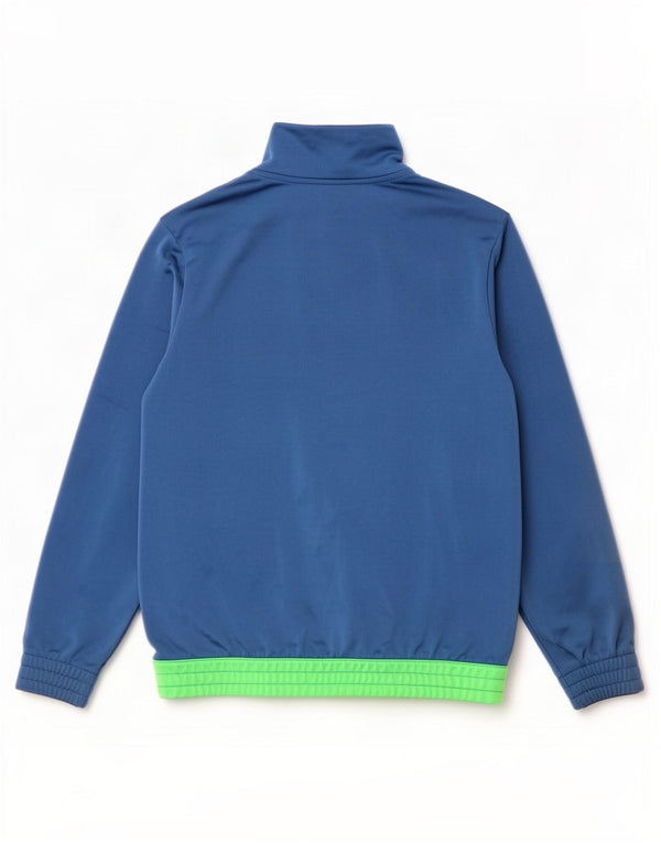 Adidas Jungen Grafik-Trainingsanzug-Top-Jacke, 9–10 Jahre, blaues Farbblockdesign