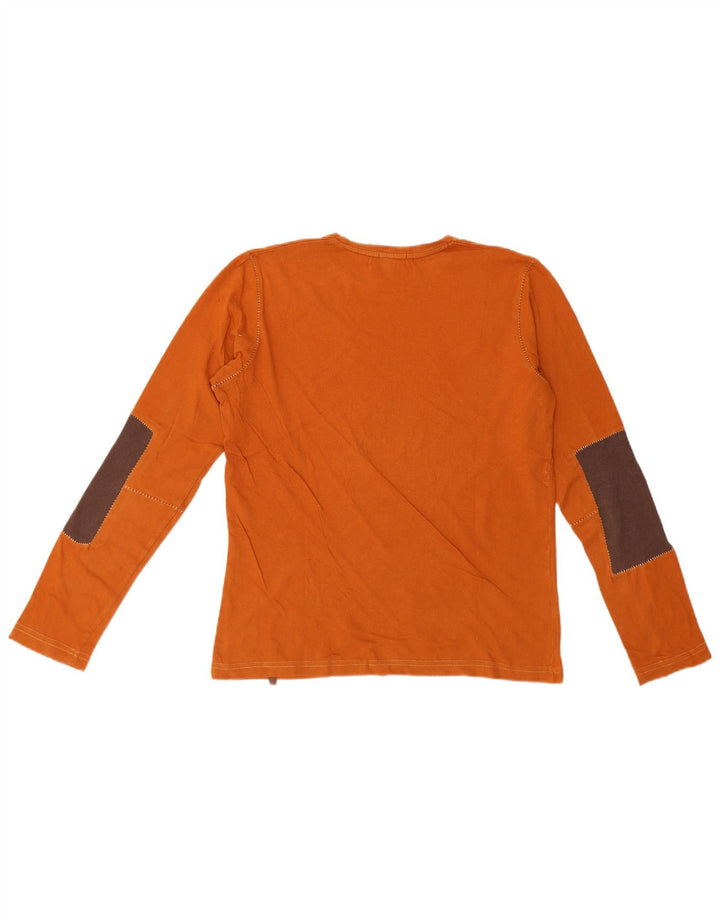 Guess By Marciano Herren-Oberteil, langärmelig, klein, Orange, Farbblock