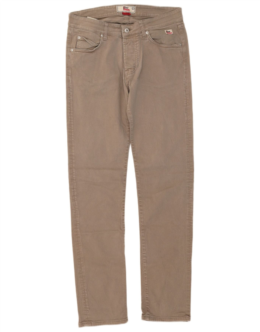 Roy Rogers Damen Slim Jeans W34 L33 Beige Baumwolle