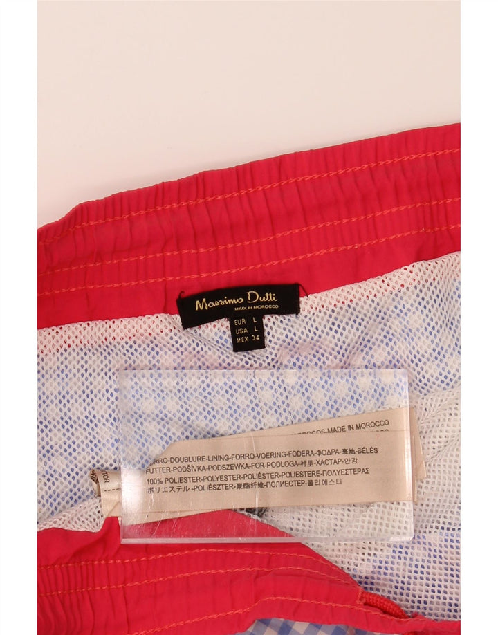 MASSIMO DUTTI Mens Swimming Shorts Large  Blue Gingham Polyester Vintage Massimo Dutti and Second-Hand Massimo Dutti from Messina Hembry 