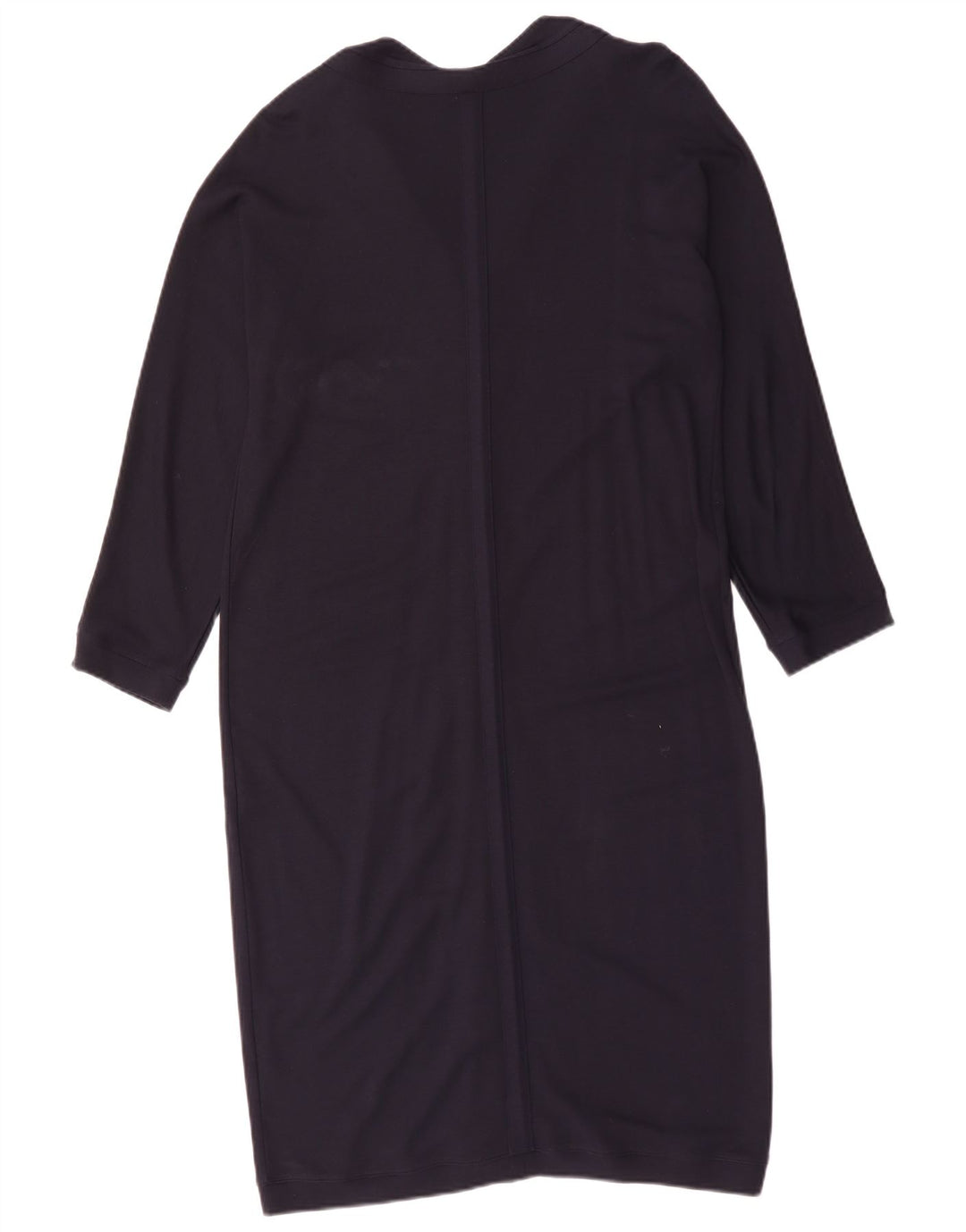 Jaeger Damen Langarm-Basic-Kleid UK 16 Large Marineblaue Viskose