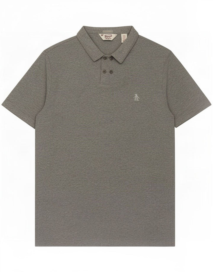 Penguin Herren-Poloshirt, groß, graue Baumwolle