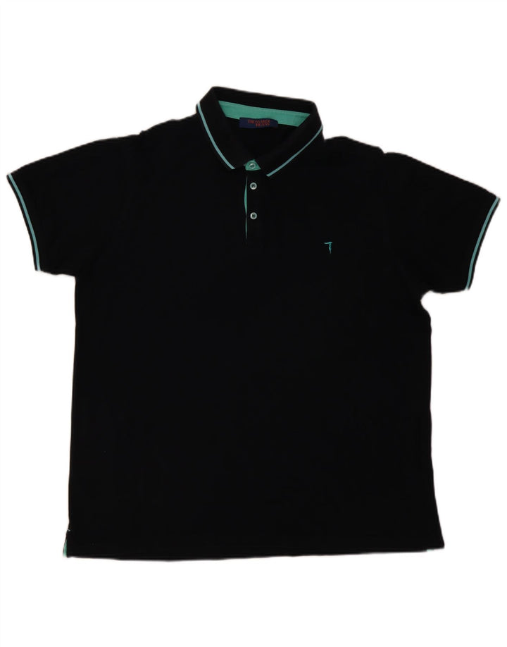 Trussardi Jeans Herren Poloshirt XL Schwarz