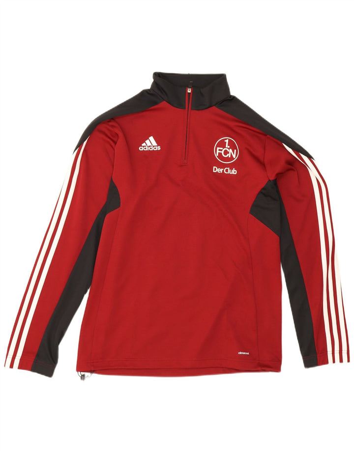 Adidas Herren Climacool Graphic Top Langarm Mittelrot Farbblock