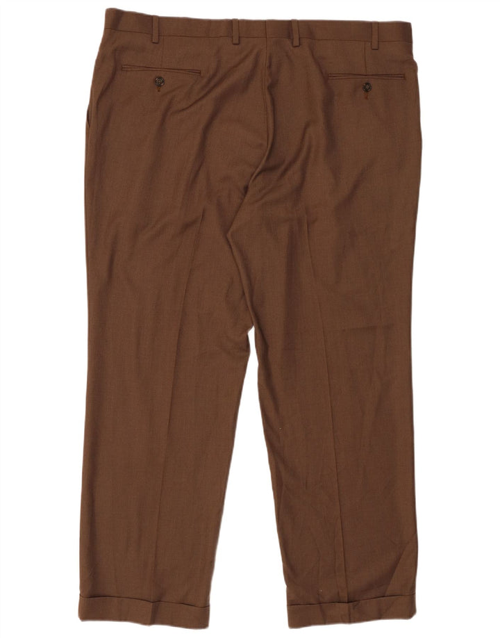 RALPH LAUREN Herren-Anzughose mit Pegged-Anzug, W42, L30, braunes Polyester