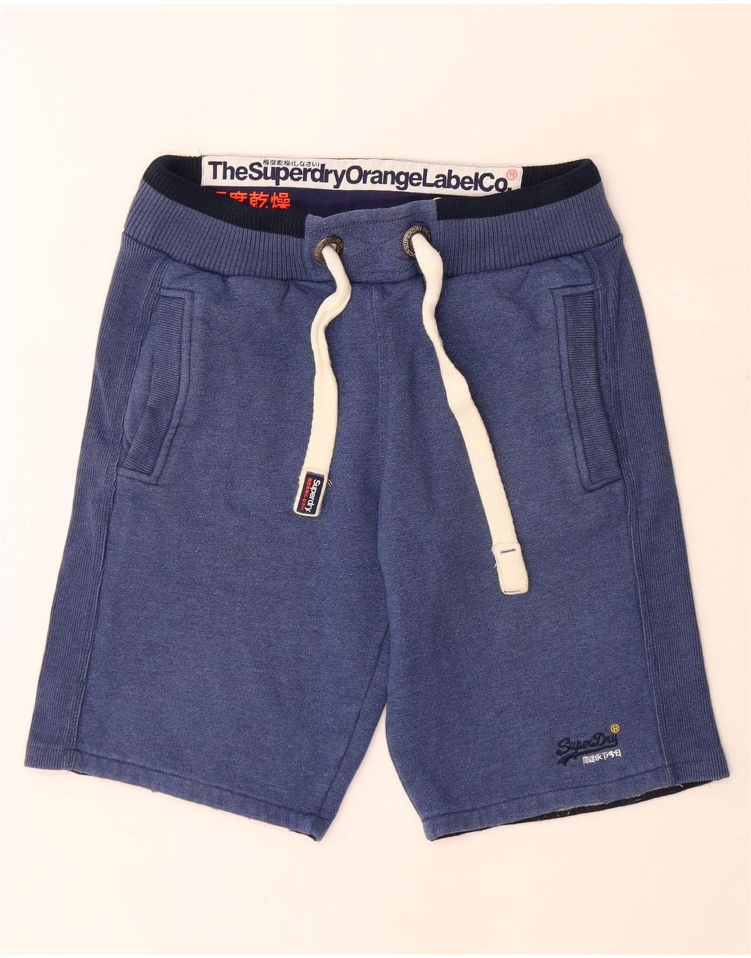 SUPERDRY Herren-Sportshorts, Größe S, marineblaue Baumwolle