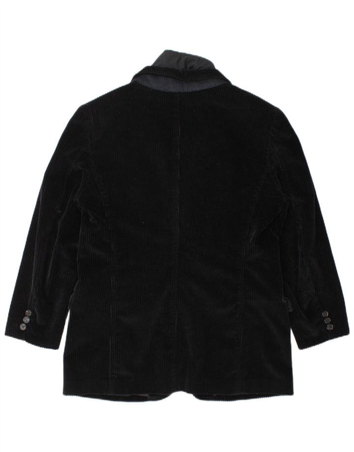 FAY Damen Blazerjacke aus Cord mit 3 Knöpfen, Gr. 46, Schwarz
