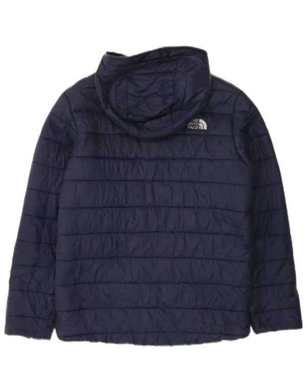 THE NORTH FACE Wattierte Jacke mit Kapuze für Jungen, 11–12 Jahre, Größe L, Marineblau