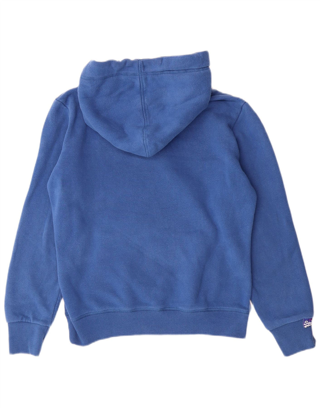 SUPERDRY Damen-Kapuzenpullover mit Grafik, übergroß, Gr. 10, Blau, Baumwolle
