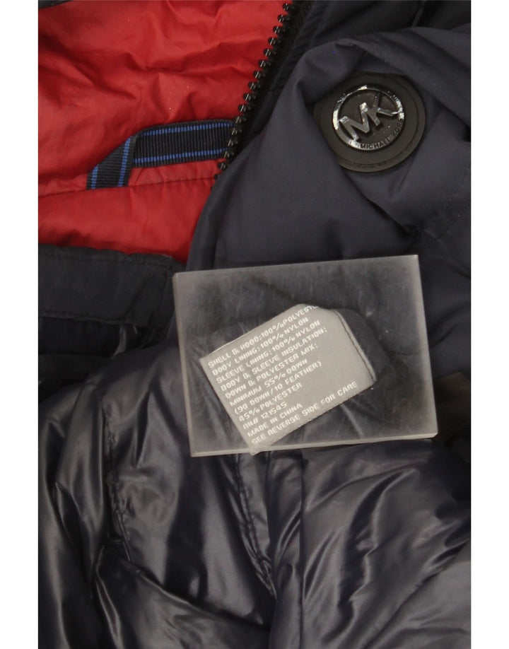 Michael Kors Herren-Jacke mit Kapuze, gepolstert, UK 38, mittelmarineblau, Polyester
