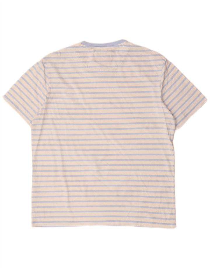 LYLE & SCOTT Damen T-Shirt Top Große weiß gestreifte Baumwolle