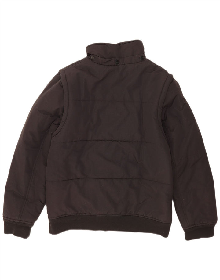 Carhartt Herren Wattierte Jacke UK 38 Mittelschwarzes Nylon
