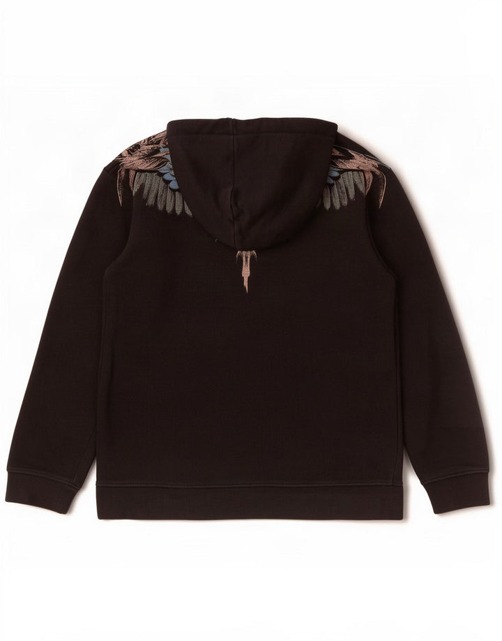 Marcelo Burlon Herren-Kapuzenpullover aus mittelschwarzer Baumwolle