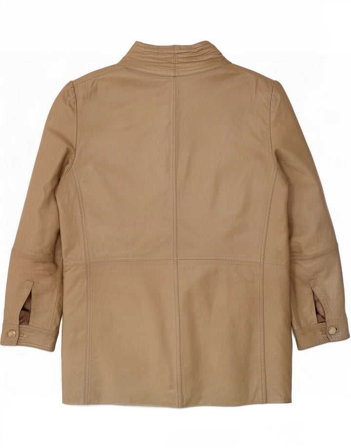 Vintage Damen Shearling Jacke UK 14 Medium Khaki