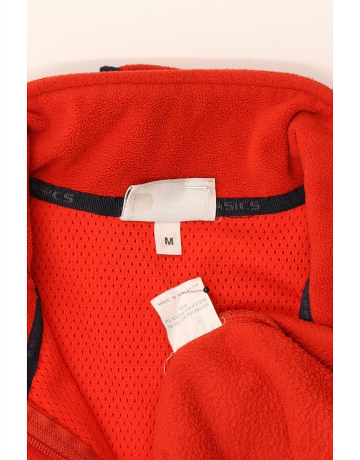 Asics Damen-Fleecepullover mit Reißverschluss am Hals, Mittelrotes Polyester