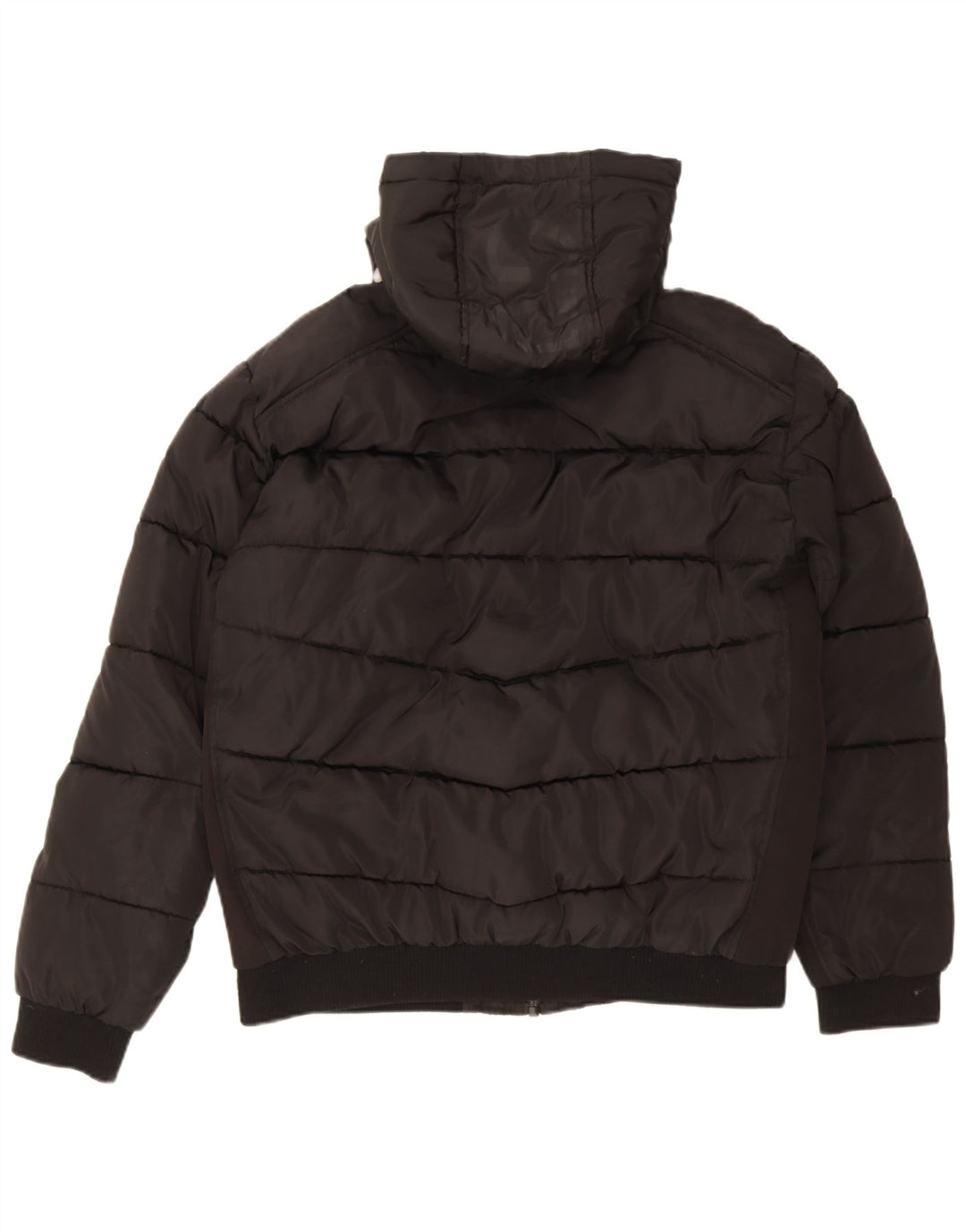 Guess Herren-Jacke mit Kapuze, gepolstert, UK 42, XL, Schwarz, Polyester