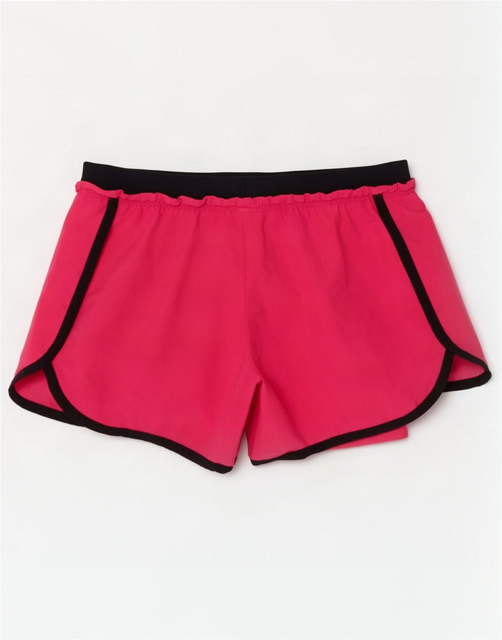 Nike Damen Dri Fit Sportshorts UK 12 Mittelrosa Colourblock-Polyester