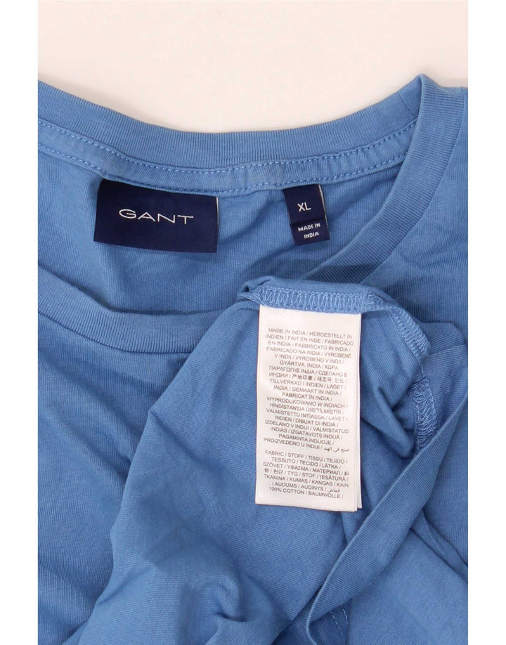 Gant Herren T-Shirt Top XL Blau Baumwolle