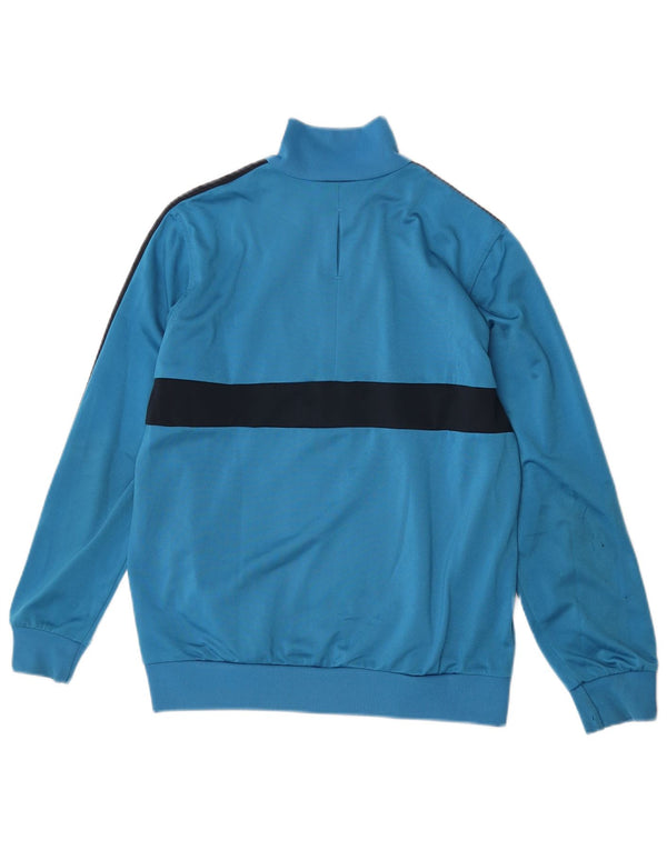 Adidas Jungen-Trainingsanzug-Top-Jacke, 13–14 Jahre, blaues Colourblock-Polyester