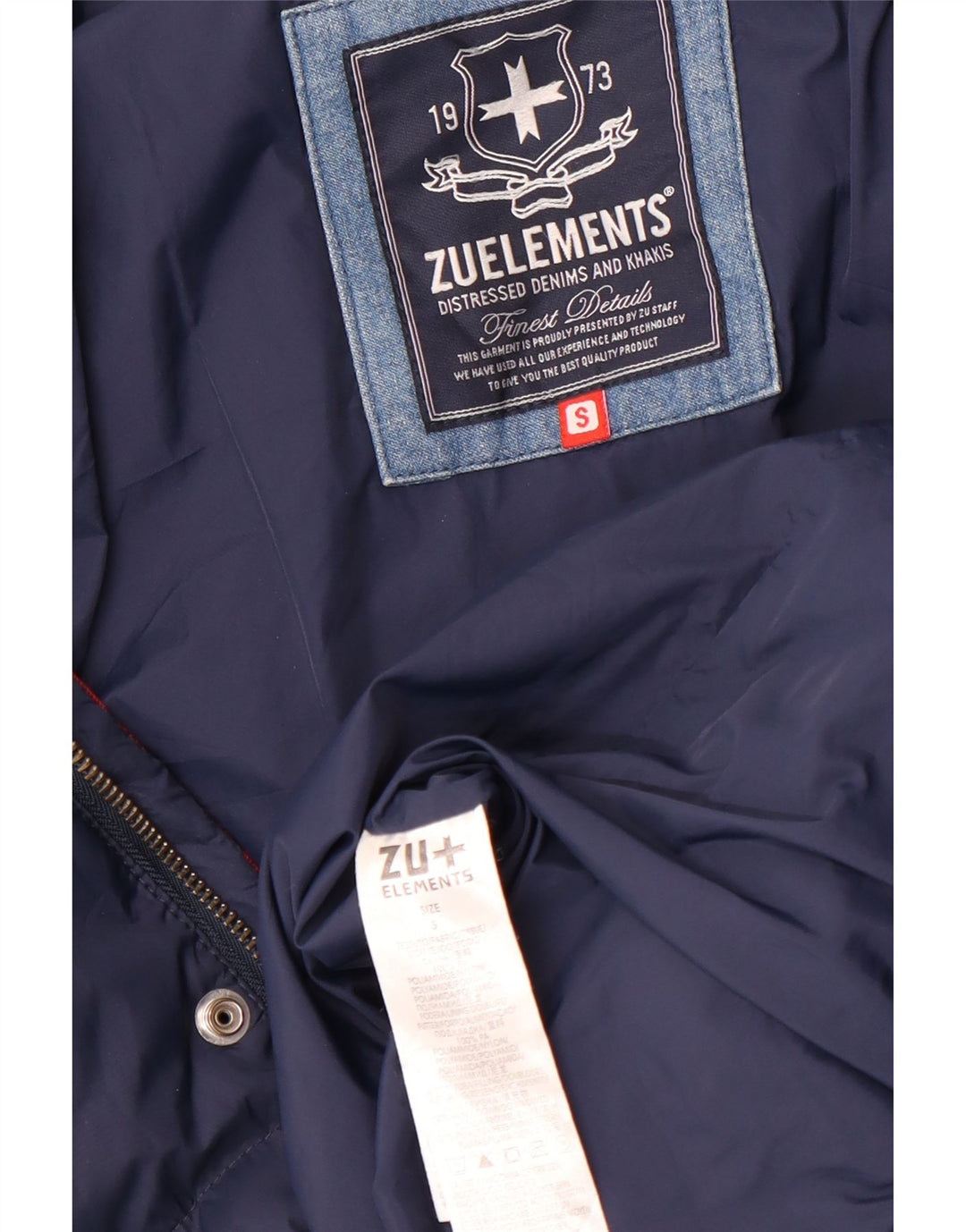 Zu Elements Damen Wattierte Jacke UK 36 Small Marineblau Polyamid
