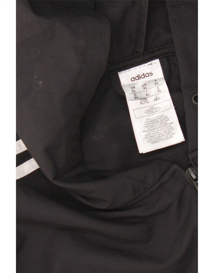 Adidas Herren-Trainingsanzug mit Kapuze, Jacke, XL, Schwarz, Polyester