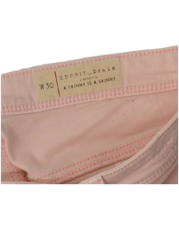 ESPRIT Womens Skinny Jeans W30 L27 Pink Cotton