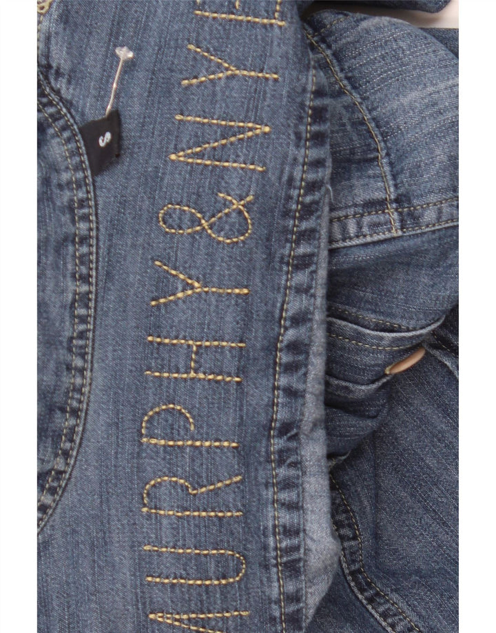 Murphy & Nye Damen Jeanshemd UK 10 Small Blue Colourblock
