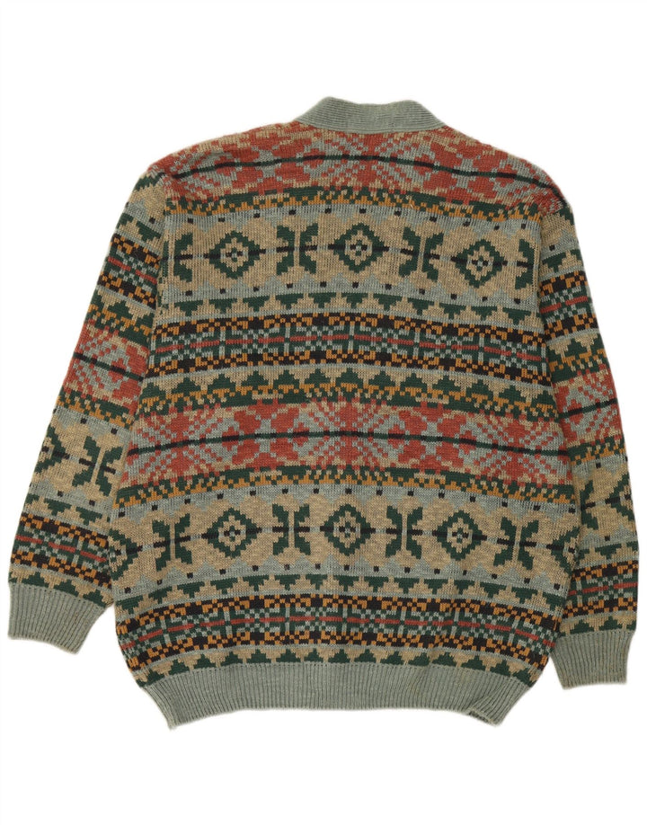 Marks & Spencer Herren-Strickjacke, mittelgroß, mehrfarbig, Fair Isle